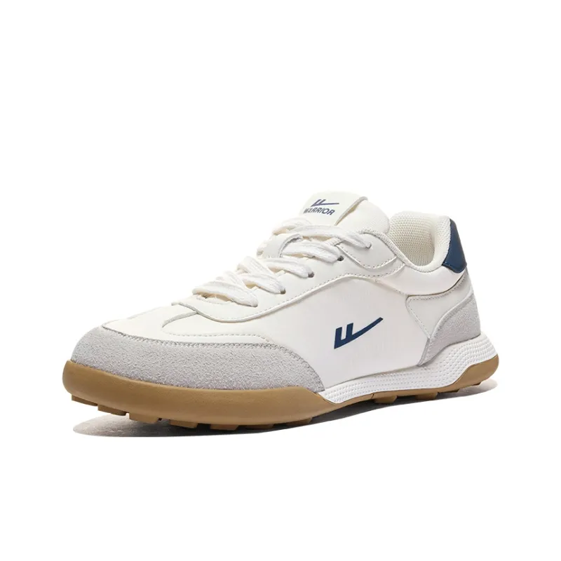 Warrior Low Top German Army Trainers Casual Shoes Unisex Beige Dark Blue-1