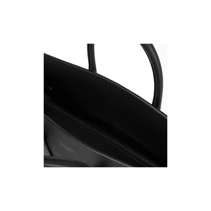 SAINT LAURENT SAC DE JOUR Leather Tote Bag Shopping Bag Handbag Unisex Black-3