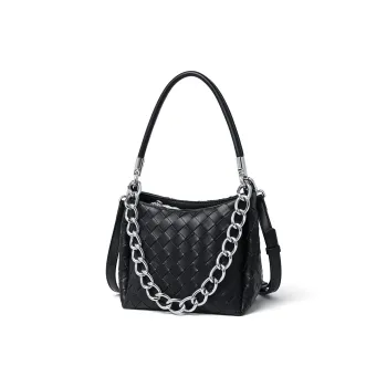 RED DRAGONFLY Cow Leather Tote Bag Crossbody Bag Handbag Shoulder Bag Bucket Bag Regular Women's Black