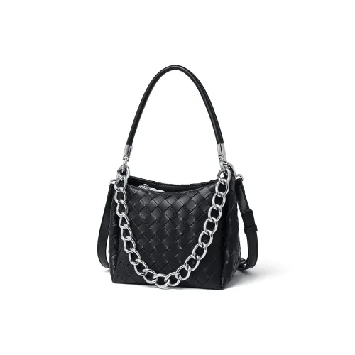 RED DRAGONFLY Cow Leather Tote Bag Crossbody Bag Handbag Shoulder Bag Bucket Bag Regular Women's Black