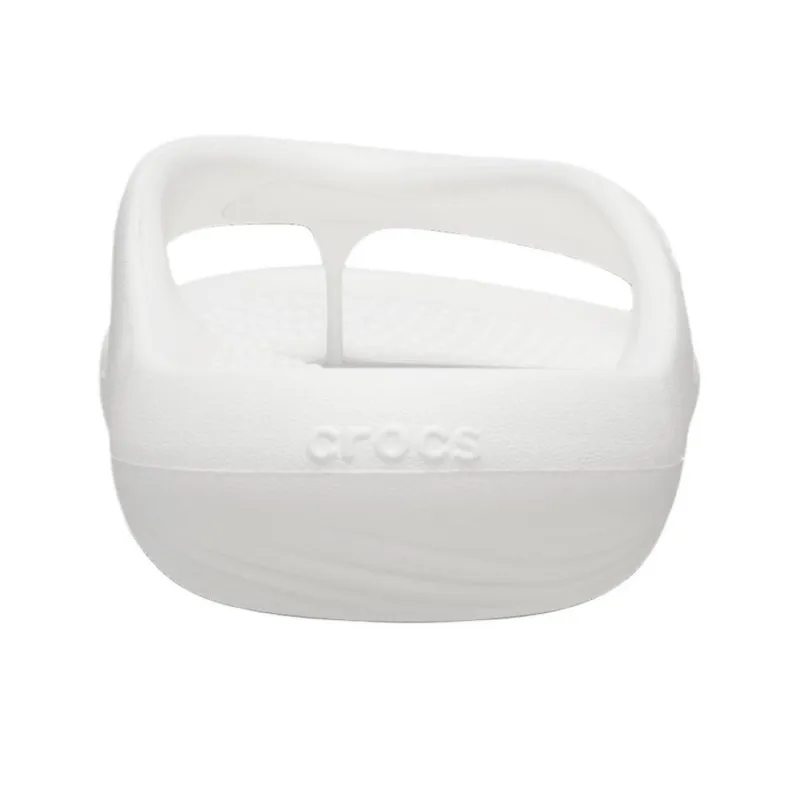 Crocs Abrasion Resistant Flip Flops Unisex White-4