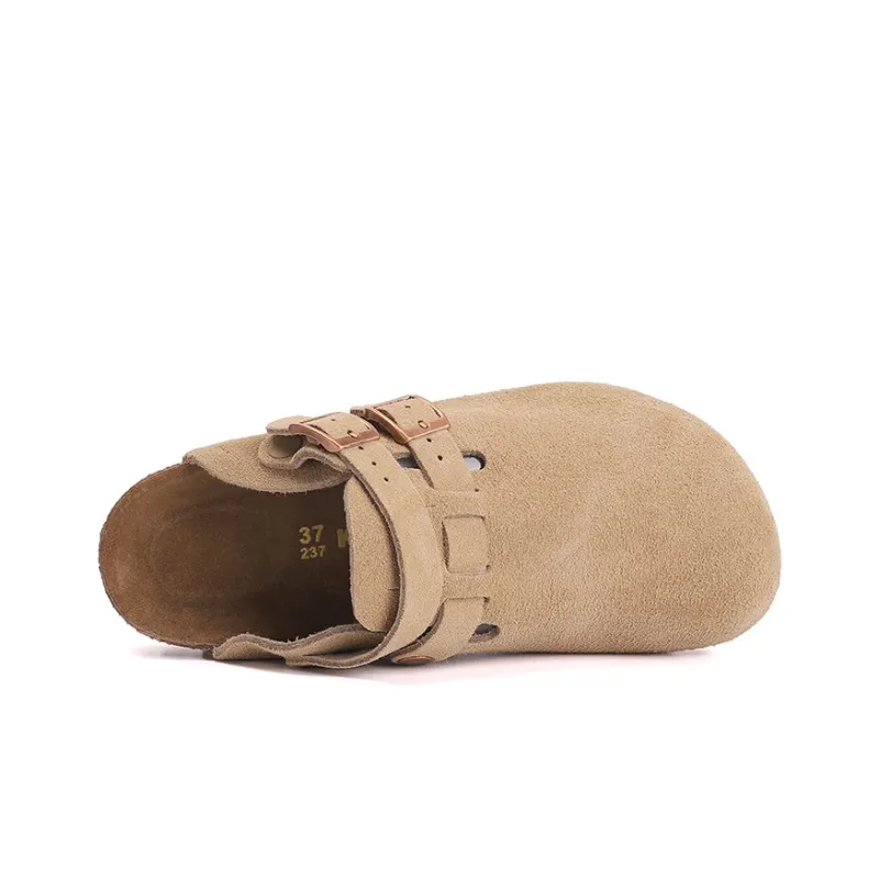 Khadgar Mules Slip on Shoes With Partial Coverage, Reversible, Birkenstock, Cork Soft Sole Closed Toe Slippers Unisex-14