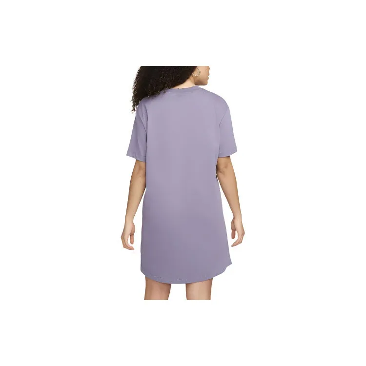 Nike Sportswear Chill Knit Short-Sleeved Dresses Women's Purple-1