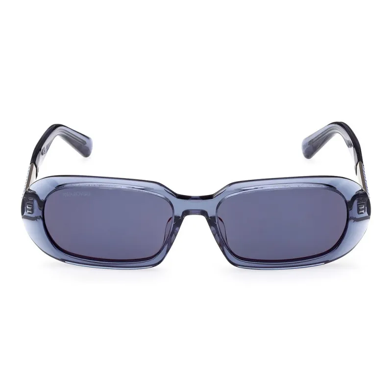 Swarovski Subject To Official Website Irregular Shape Sunglasses Women's Blue-1