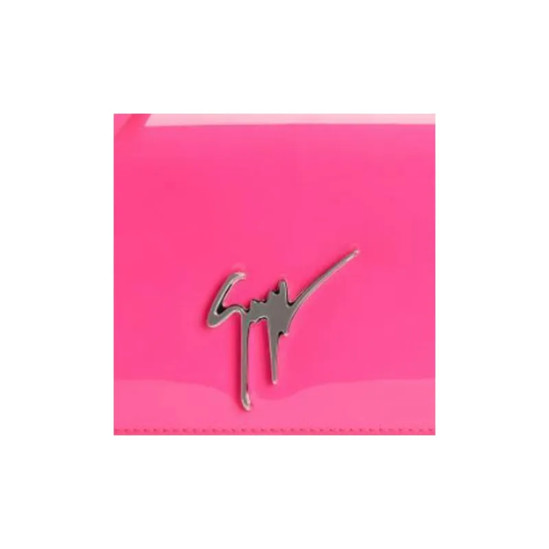 Giuseppe Zanotti/GZ Patent Leather Crossbody Bag Shoulder Bag Women's Neon Pink-4
