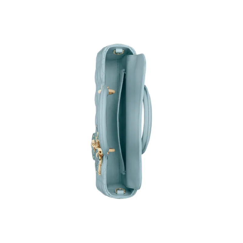 DIOR Lady D JOY Sheepskin Shoulder Bag, Crossbody Bag, Handbag Medium Size Women's Space Blue-5