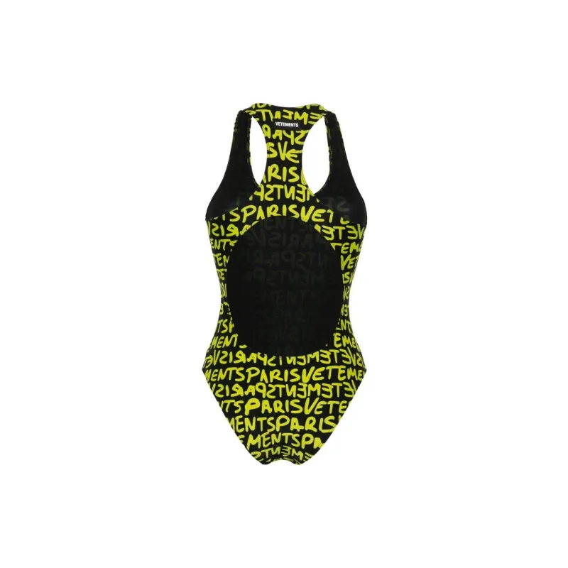 Vetements One-piece Swimsuit Women's Neon Green-1