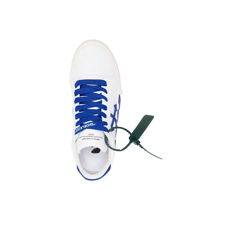 OFF WHITE Vulcanized Stylish Skateboarding Shoes Women's White Blue-4