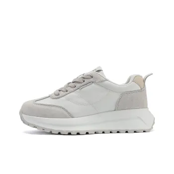 RED DRAGONFLY Casual Shoes Women's Low Top White, Gray, And Beige With Gold Accents