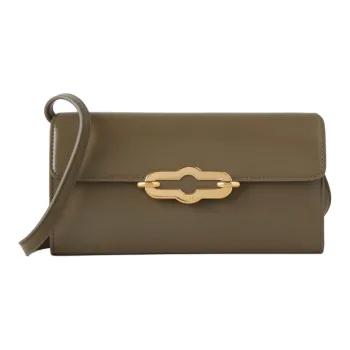 Mulberry Calfskin Shoulder Bag Crossbody Bag Wallet Women's Linen Green