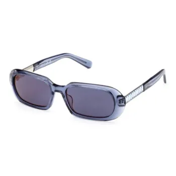 Swarovski Subject To Official Website Irregular Shape Sunglasses Women's Blue