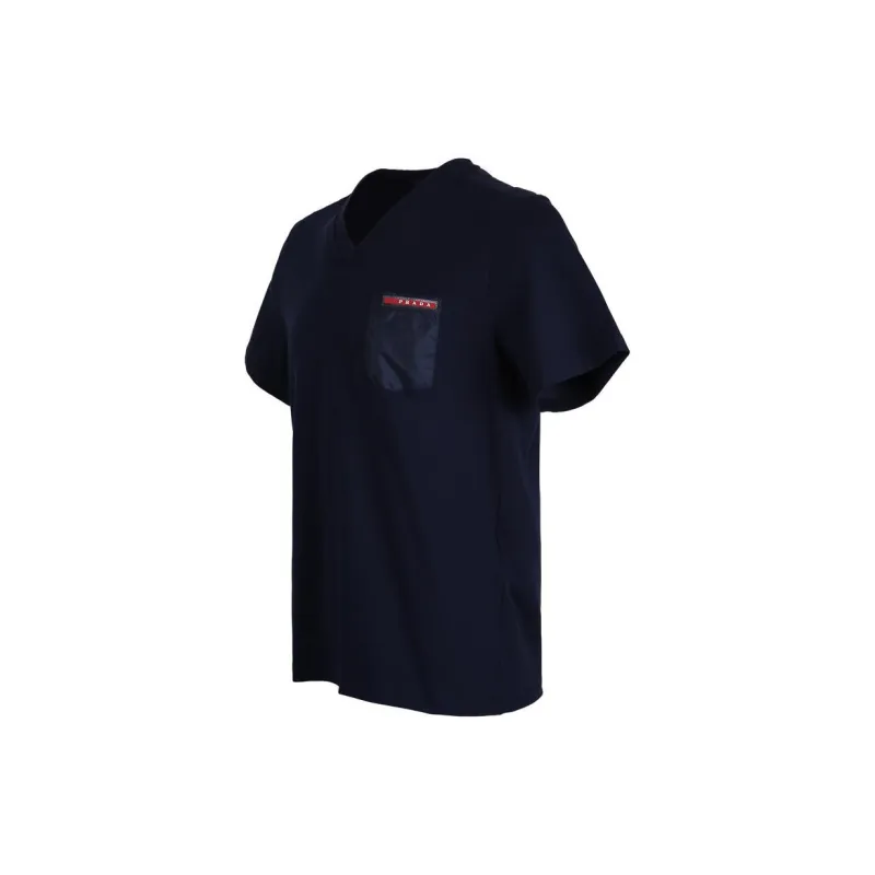 PRADA T-Shirts Men Navy Blue-2
