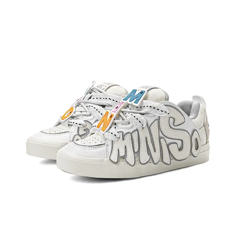 MINISO Low Top Skateboard Shoes Unisex Dreamy Volcanic Gray-1