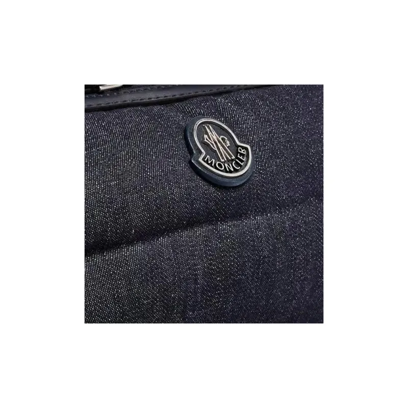 Moncler Denim Crossbody Bag Women's Blue-3
