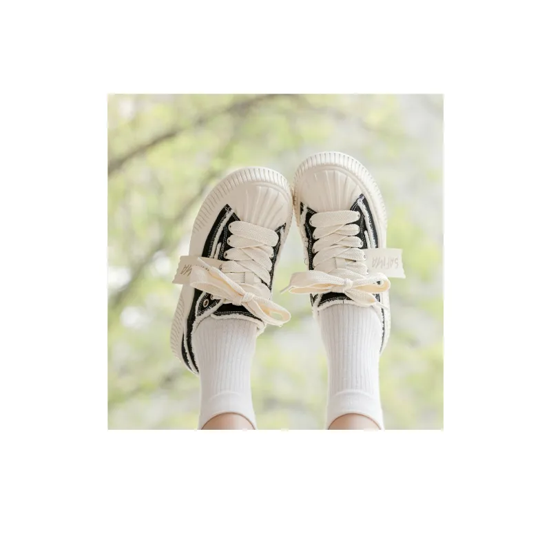 XINGQILIUQIXIA x Safiya Wear-Resistant Breathable Lightweight Height Increasing Low-Top Canvas Shoes Women's-14
