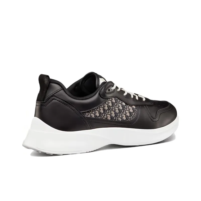 DIOR B25 Runner Black Smooth Calfskin Oblique Jacquard-2