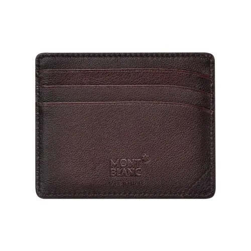 MONTBLANC Leather Card Holder Wallet Men's Brown