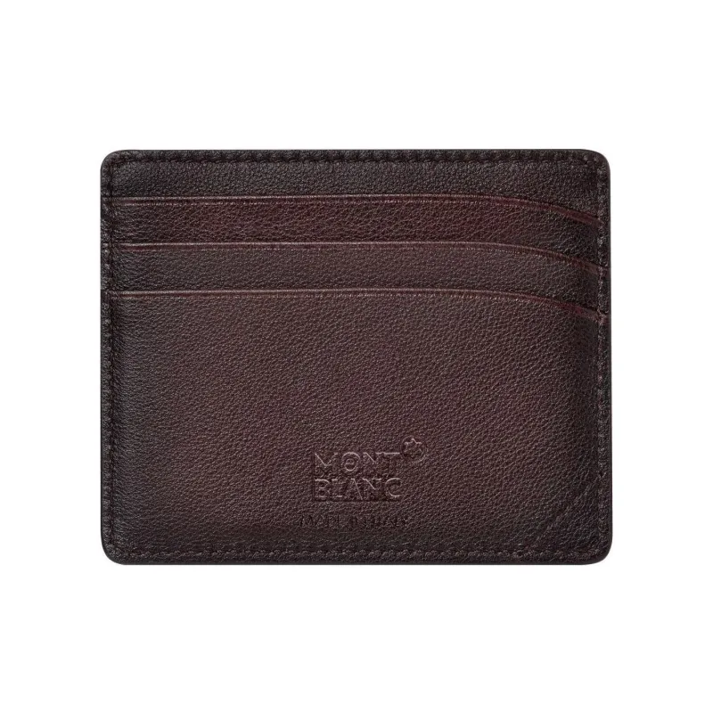 MONTBLANC Leather Card Holder Wallet Men's Brown-0