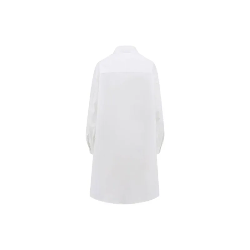 MM6 Maison Margiela Logo Printed Midi Shirt Dress-1