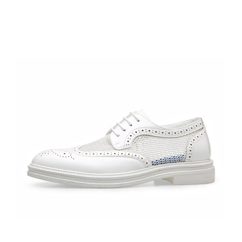 LUOMAIKE Dress Shoes Men Low Top Black, White-9
