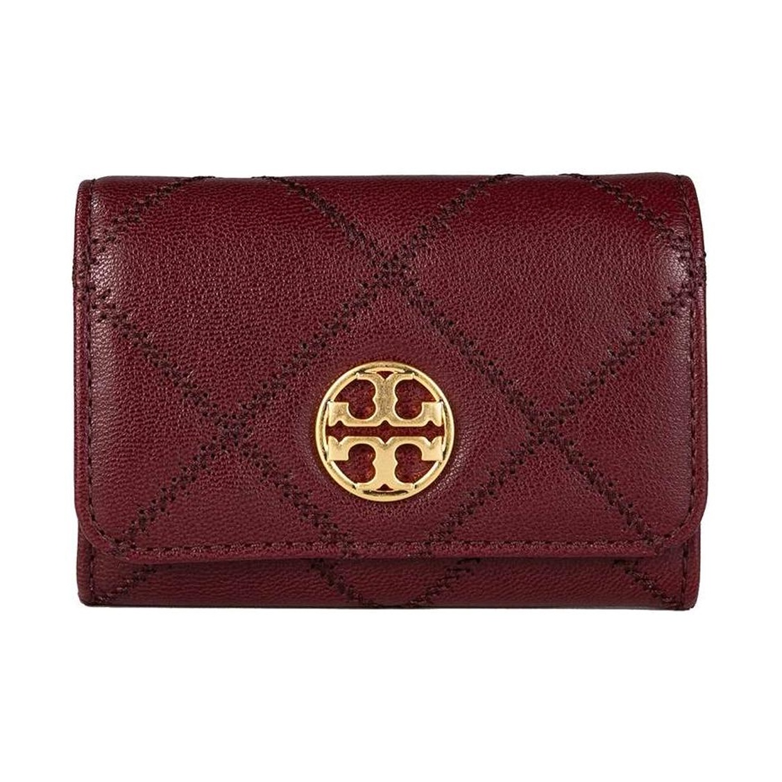 Tory Burch burgundy wallet w/ dust factory bag