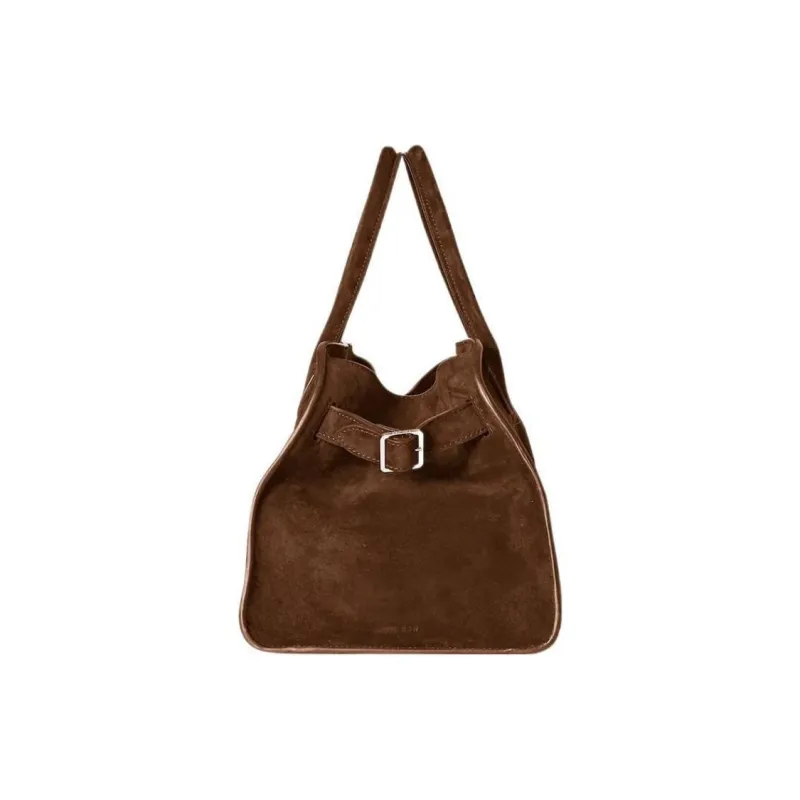 THE ROW Soft Margau Suede Handbag Women's Desert-3