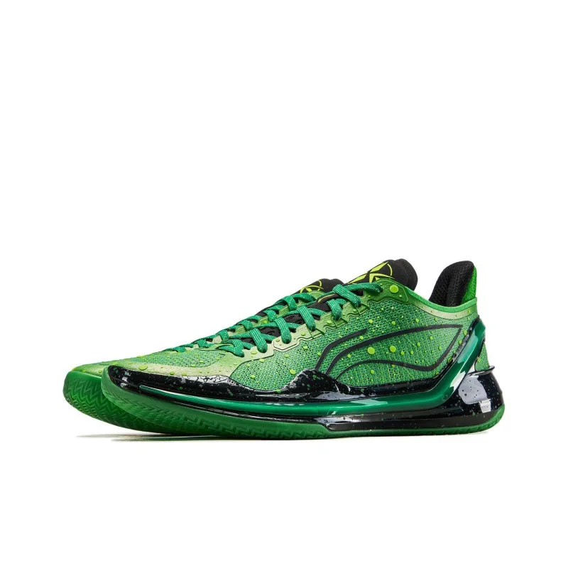 LINING Blade 4V2 Basketball Shoes Men Low Top Grass Green/Scallion Green-2