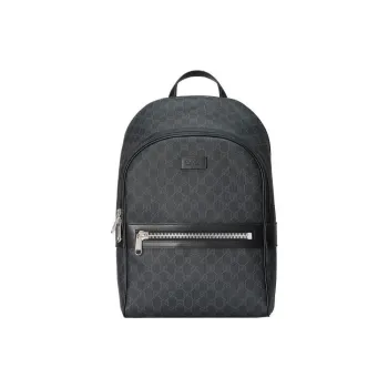 GUCCI Canvas Backpack Unisex Black