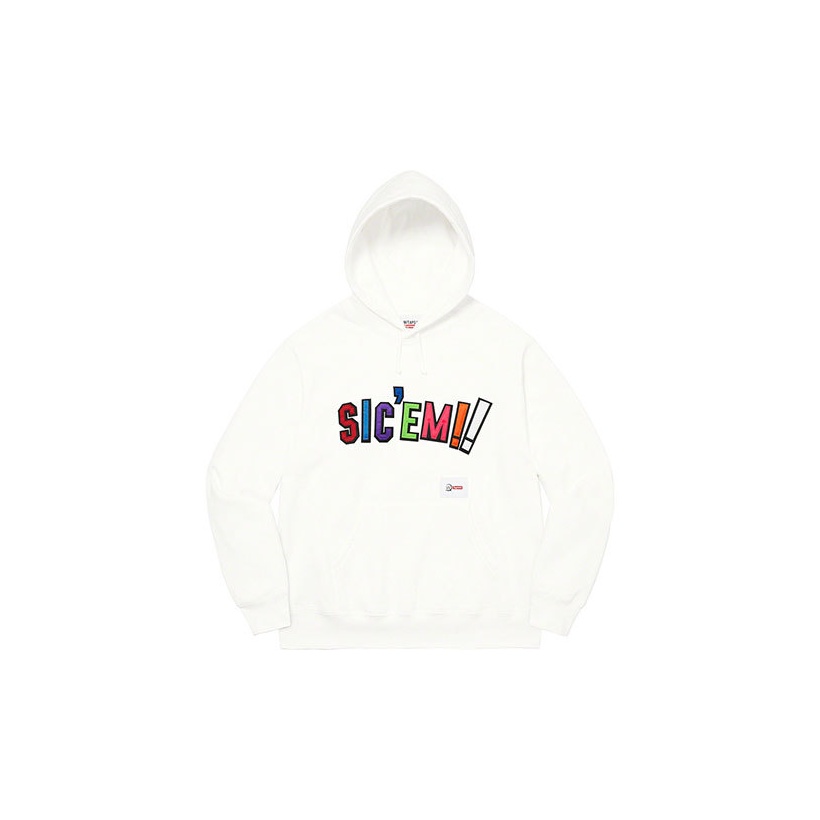 Supreme Wtaps Sic'em! Hooded Sweatshirt White XL - POIZON