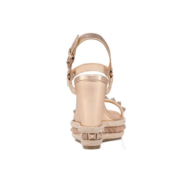 Christian Louboutin Pyraclou 110mm Wedge Sandals Women's-4
