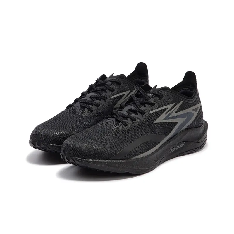 361° Speed Team Cushioning Anti Slip Wear Resistant Breathability Low Top Running Shoes Unisex Black-2