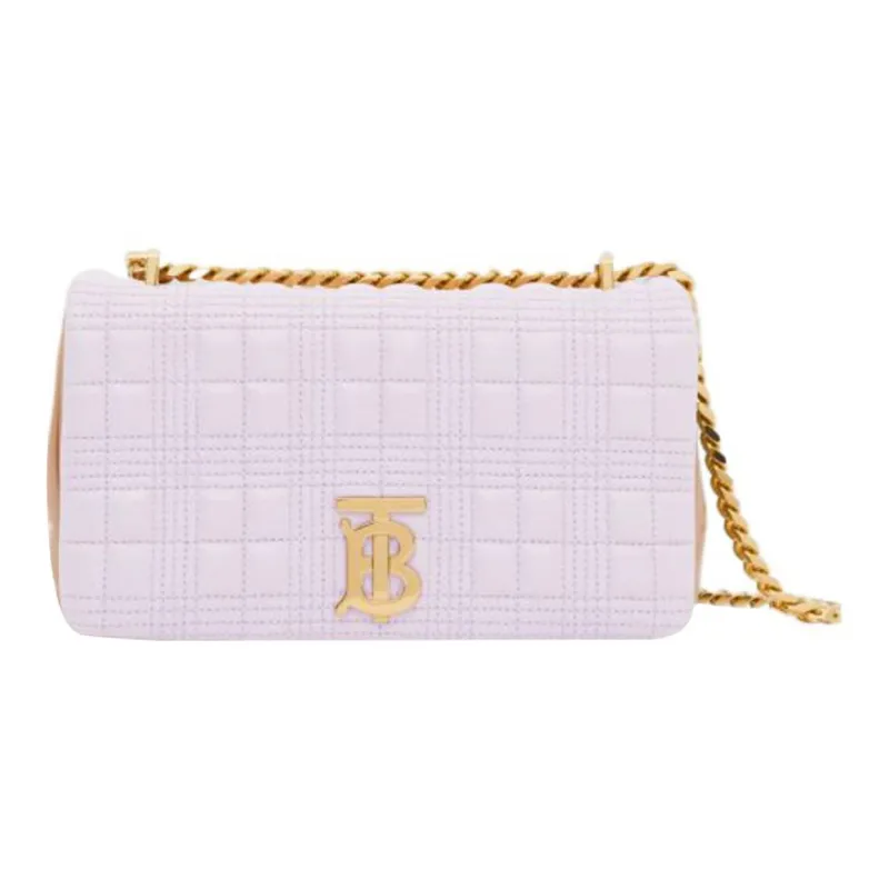 Burberry Lola Lola Bag Lambskin Shoulder Bag Crossbody Bag Small Size Women's Pink-0