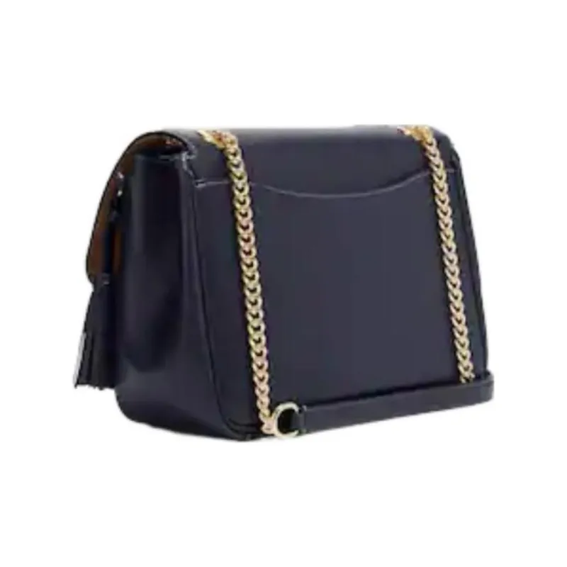COACH Klare Fabric With Leather Shoulder Bag, Crossbody Bag Trumpets Women's Dark Blue-1