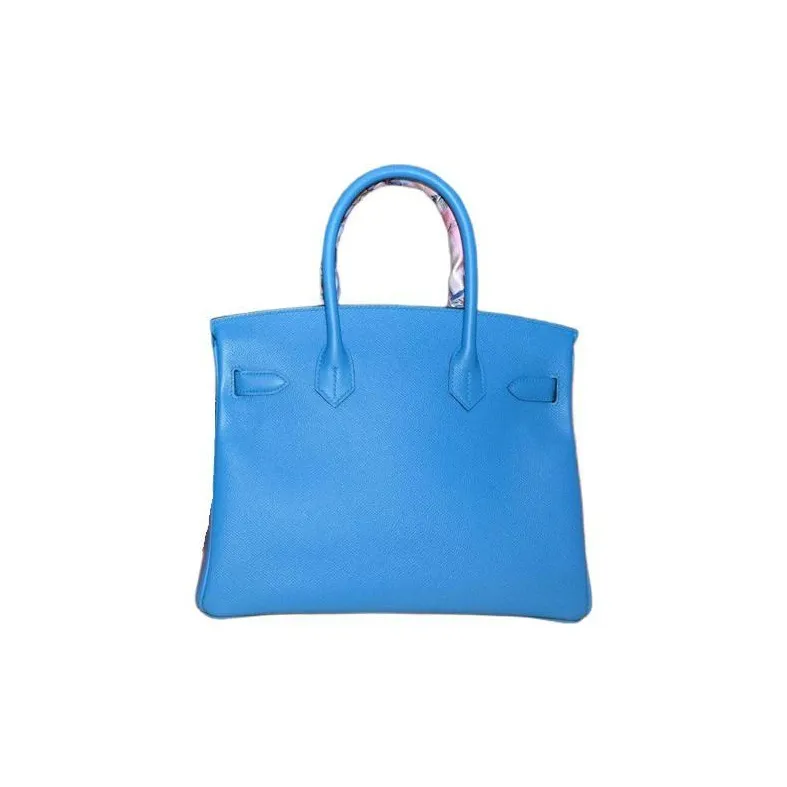 HERMES Birkin Epsom Leather Birkin Bag Handbags Women's B3 Bleu Zanzibar Tanzanian Blue-2