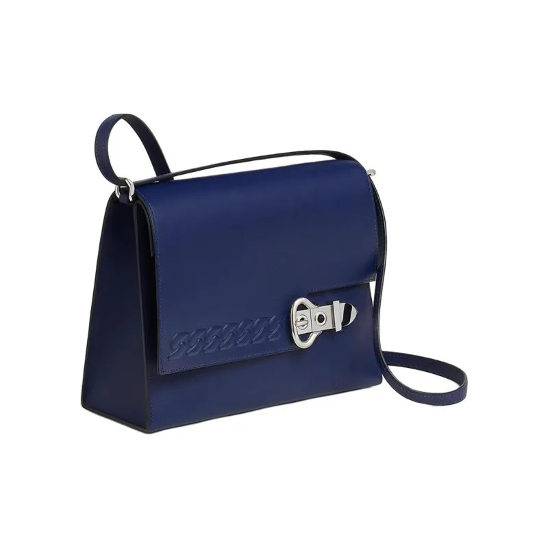 HERMES Boucle Sellier Swift Calfskin Shoulder Bag Crossbody Bag Women's 73 Bleu Saphir Sapphire Blue-1