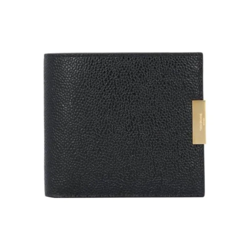 THOM BROWNE· Genuine Leather Coin Purse Men's Black-0