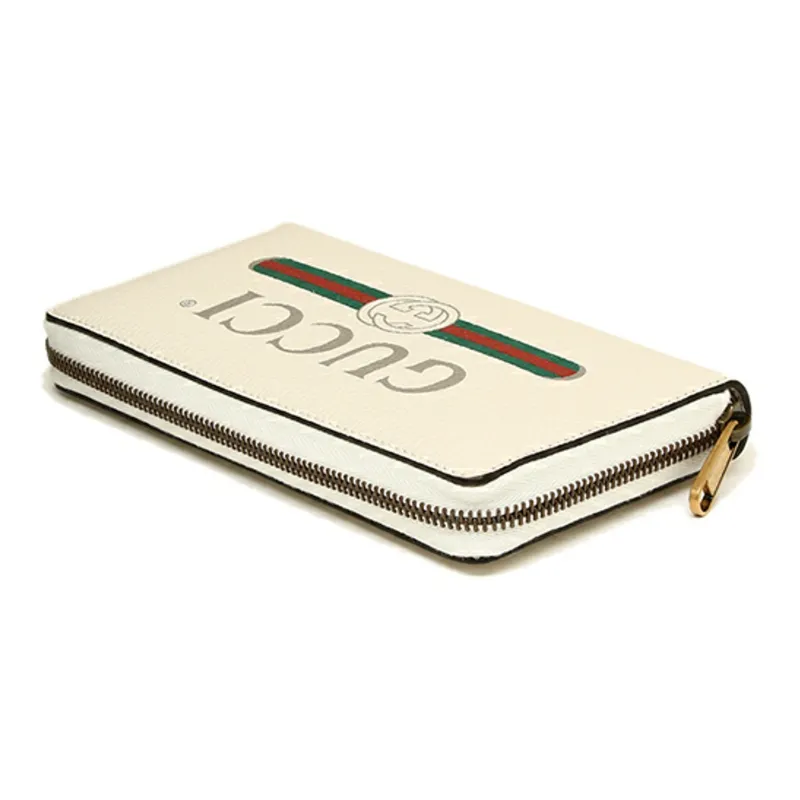 GUCCI Leather Wallet Unisex White-2