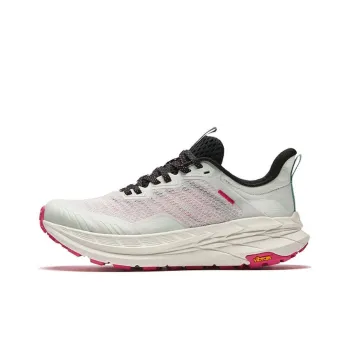 Anta Cushioning Wear Resistant Low Top Trail Running Running Shoes Women's Light Green Black Pink