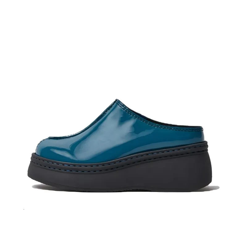 MIISTA Rubber Sole Wrap-toe Slippers Women's Blue-0