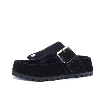 BELLALILY Stitching Metal Abrasion-Resistant Slip-Resistant Flip Flops Women's