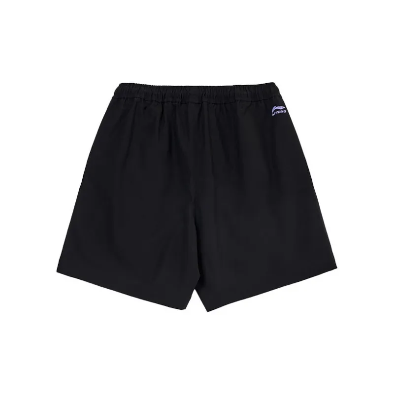LiNing x Steven Harrington Skateboard Casual Shorts Men's Black-1