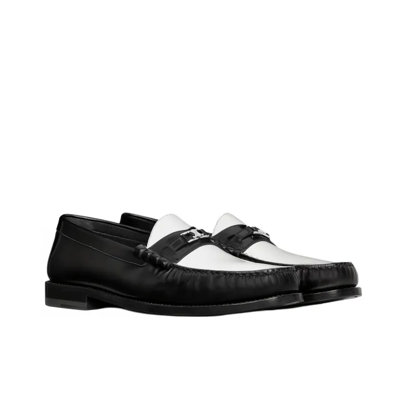 CELINE Triomphe Loafers Men's Black White-2