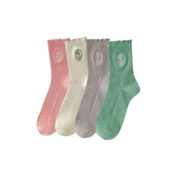 JUNEROSE Mid Calf Socks Women's 4 Pack Multicolor