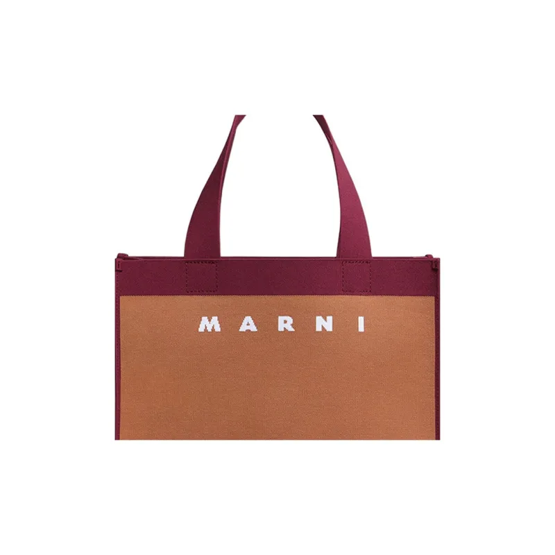 MARNI Logo Detailed Two Toned Tote Bag-4