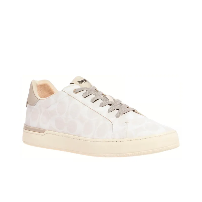 COACH Clip Low Top Skateboard Shoes Men's Chalk-2