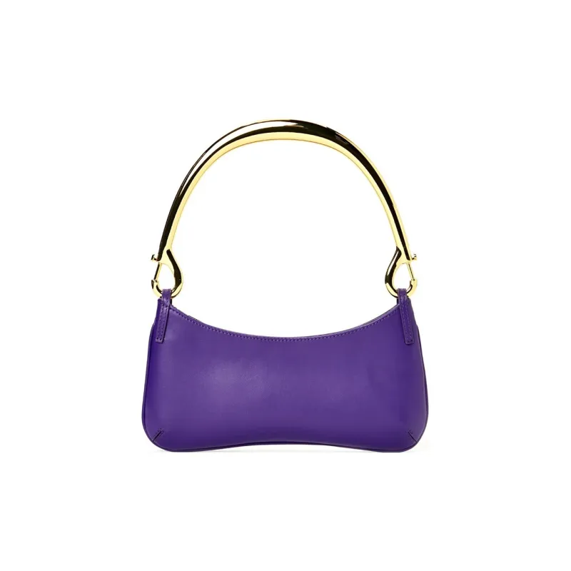 Jacquemus Cow Leather One Shoulder Handbags Women's Pink Purple-2