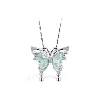 Jing Ruyu Ice Glutinous Blue Water Collarbone Chain Women's