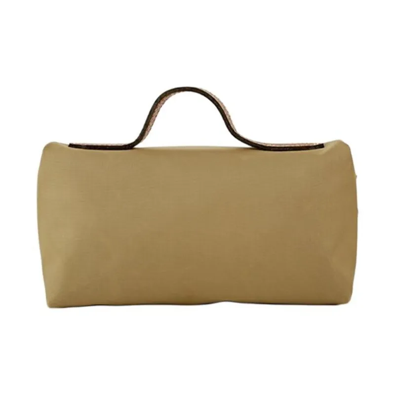 LONGCHAMP Le Pliage Canvas Makeup Bags Clutches Women's Sand Gray-1
