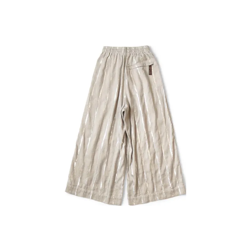 Kapital Linen Glitter Phillies Stripe Rude Baggy Pants-1