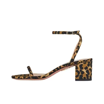 AQUAZZURA Olie Strap Sandals 5cm Women's Brown Black